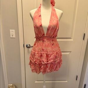 LoveShackFancy Coral Floral Dress